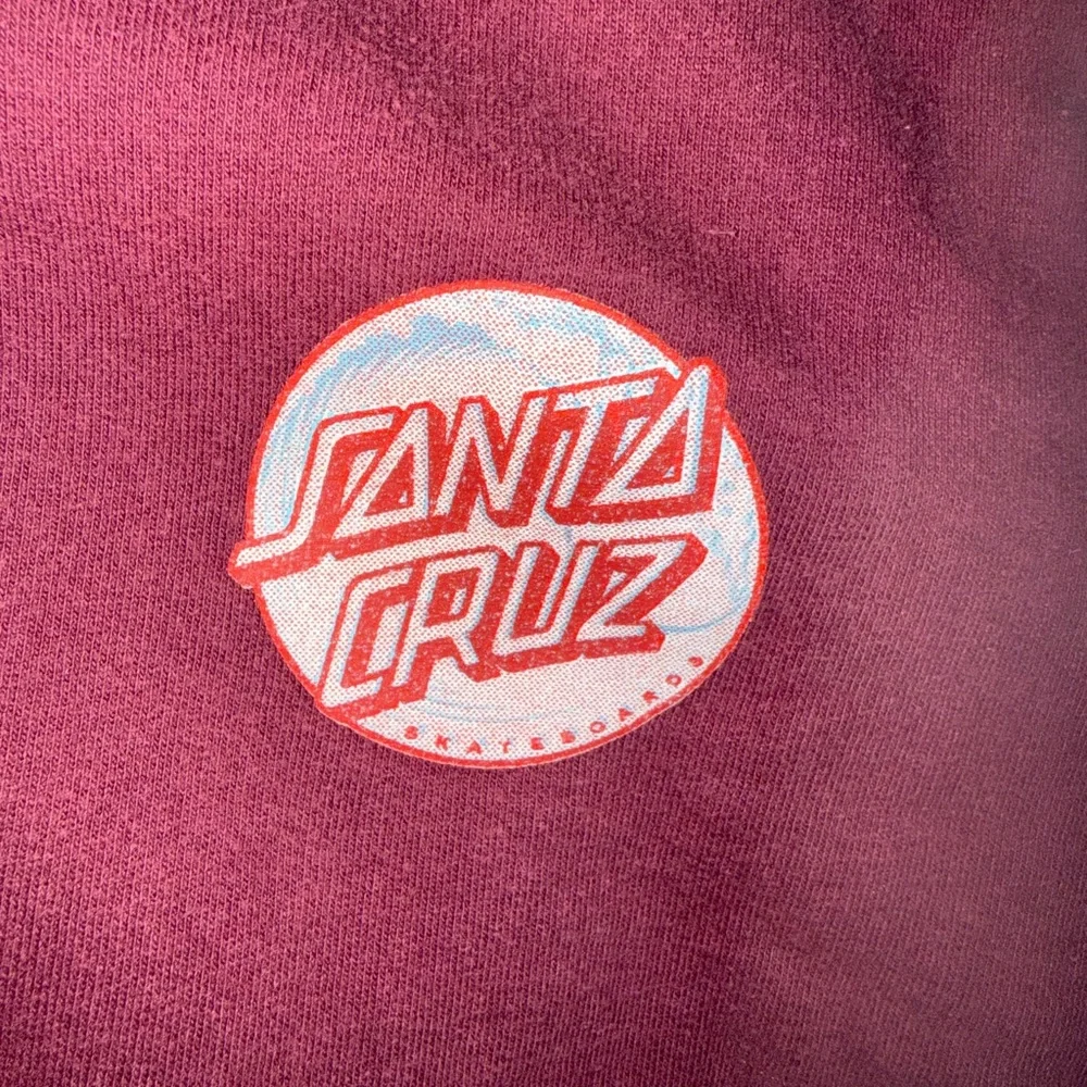 Santa Cruz Skateboards Maroon Hoodie Kangaroo Pockets Boys XL